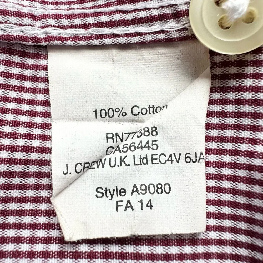 🔃J. Crew Men’s Red Long Sleeve Button Down Dress Shirt